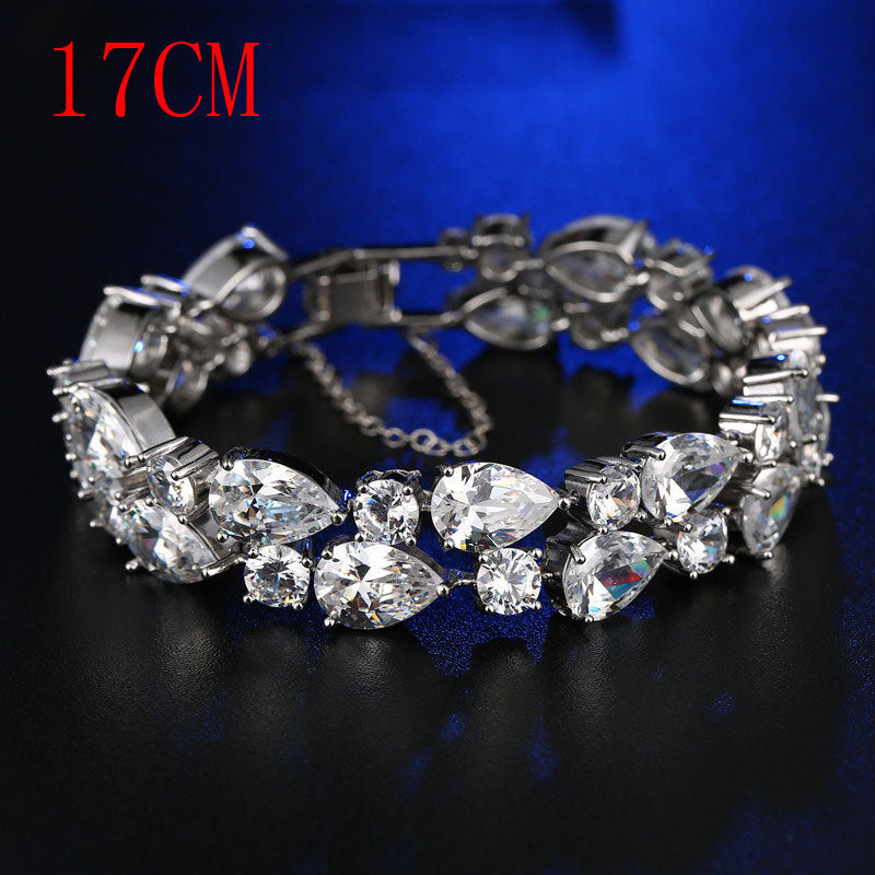 Mona Lisa Multicolor Cubic Zircon Bracelets Bangles Luxury Wedding Bracelets for Women Crystal Jewelry