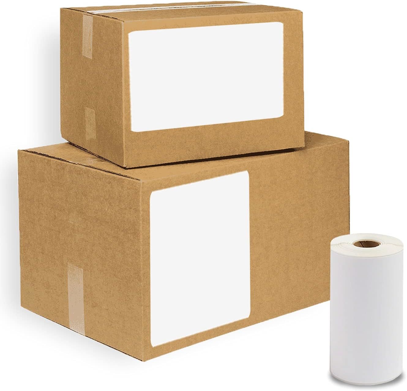 Pack of 1 roll of 250 Perforated Adhesive Stickers 4x6 Direct Thermal Labels 4 x 6; 1" core Blank Mailing Labels with Self-Adhesive for Shipping Packa