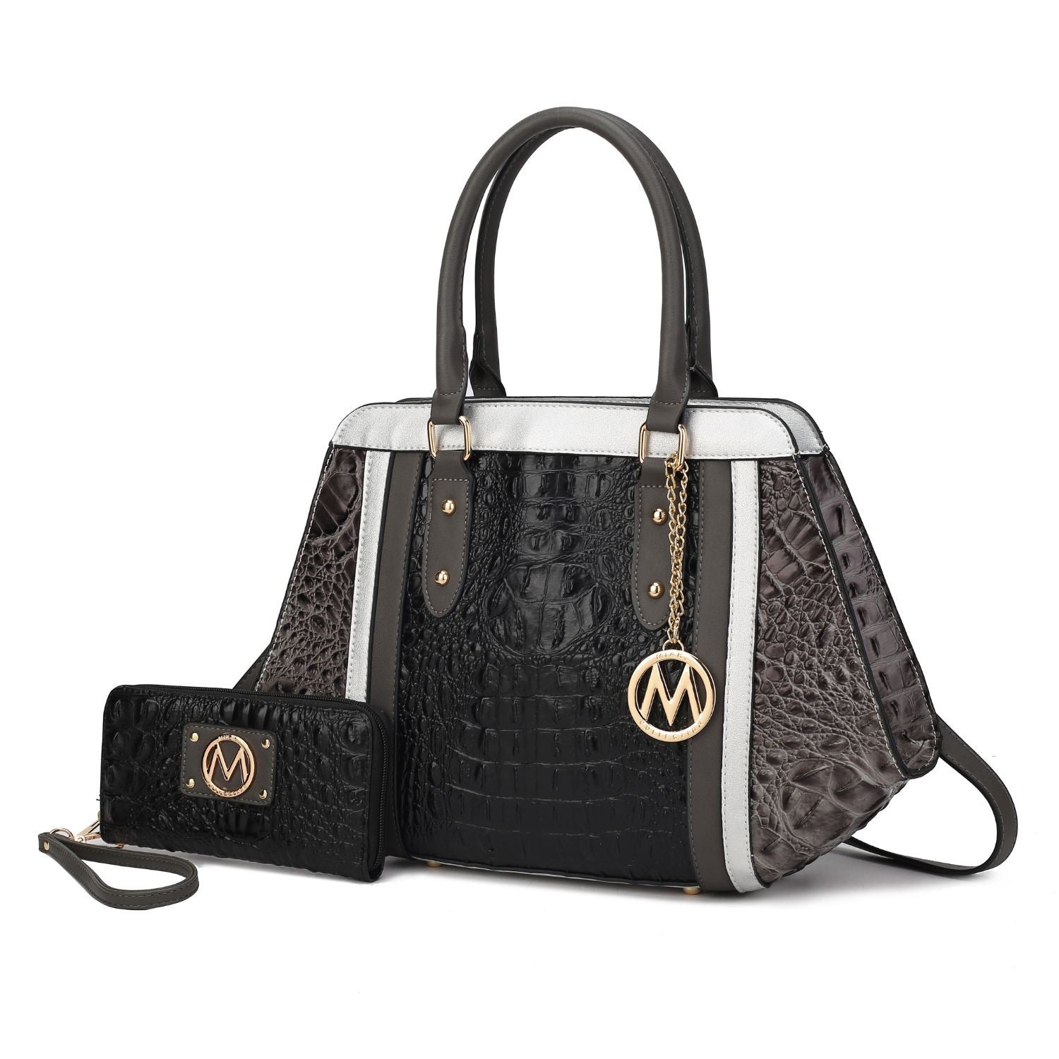 MKF Collection Daisy Two PCS Croco Satchel bag & Wallet by Mia K