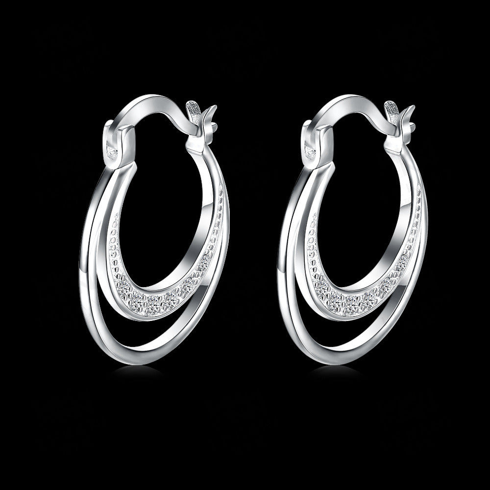 New Arrival Women's Silver Plated Earrings Bridal Jewelry Women Gift for Anniversary Fashion Earrings