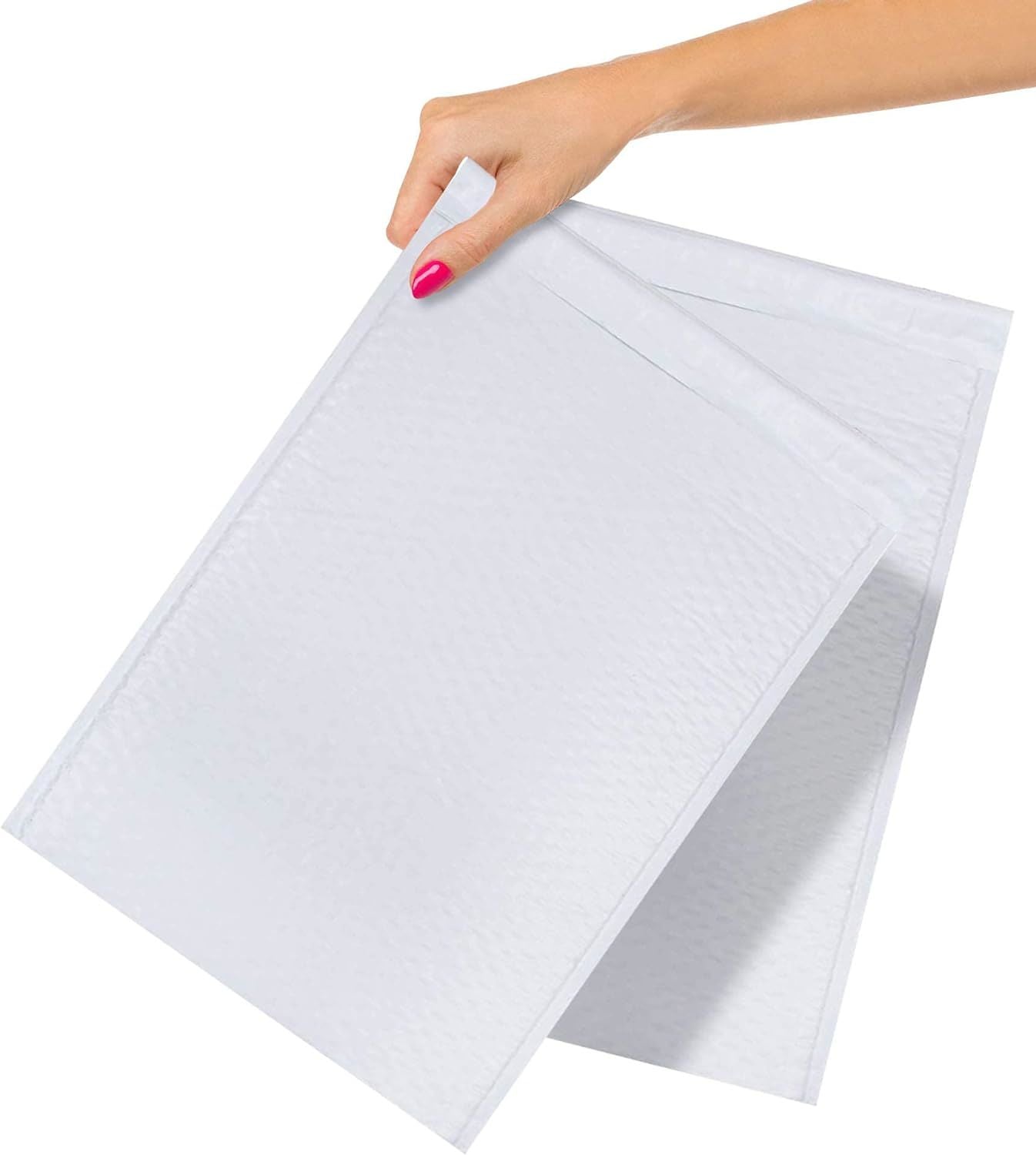 Poly Bubble Mailers Padded 9.5 x 13.5; White Padded Envelopes Waterproof 100 Pack; Peel and Seal Bubble Envelopes; Self Seal Padded Mailers for Shipping; Packing; and Mailing