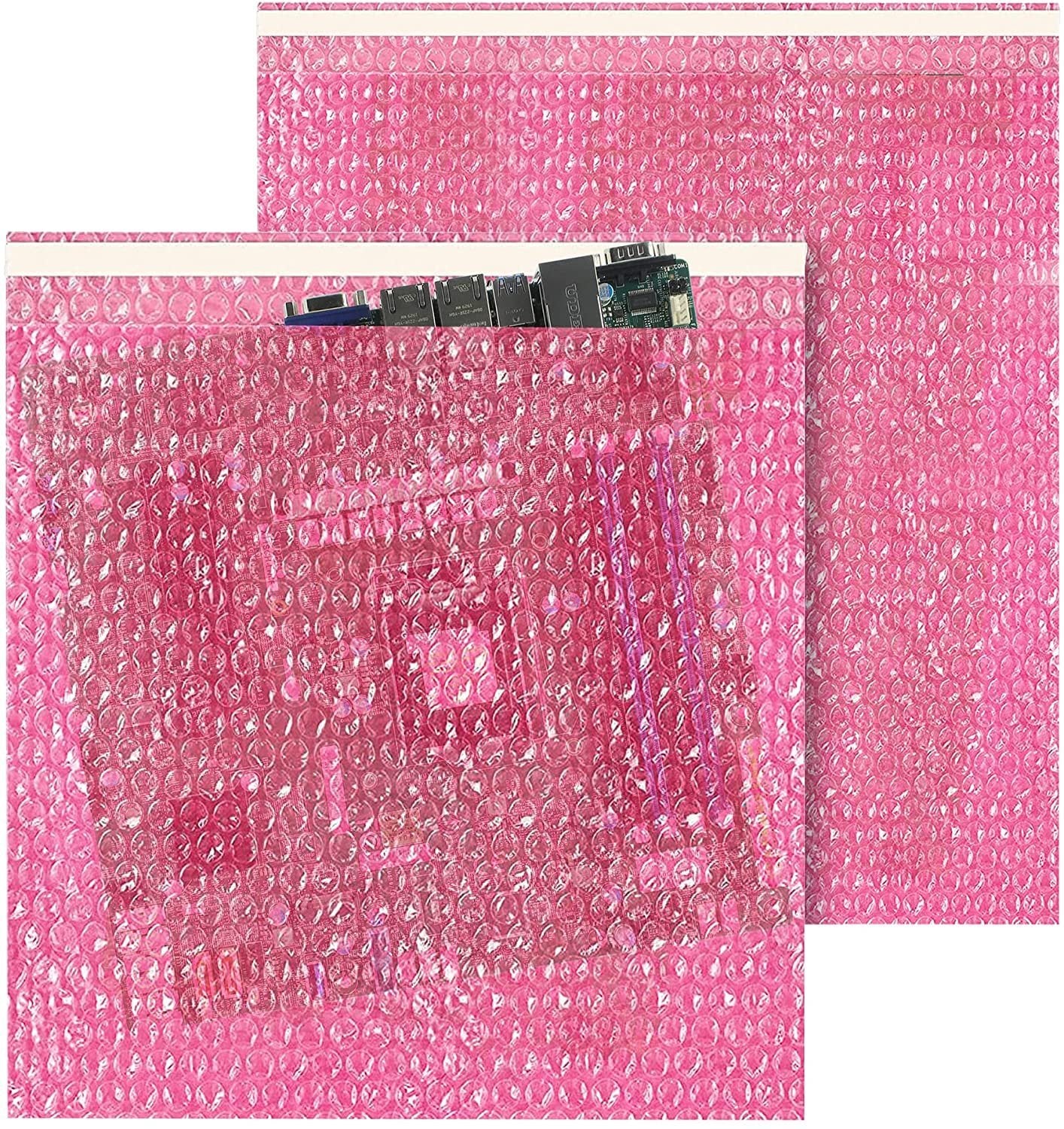 Pack of 60 Anti-Static Bubble Out Bags 12 x 23.5 Resealable Static Shielding Bag 12 x 23 1/2 Bubble Cushioning Wrap Pouch Bag. Ideal for Packaging; Storing Sensitive Electronic Components.