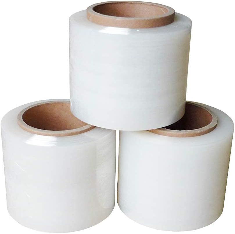 12 Rolls of Narrow Banding Film 5 X 1000 X 80 White Stretch Wrap Film 5 inch X 1000 Feet X 80 Gauge Bundling Film for Moving Packing Packaging Wrapping Wholesale Price