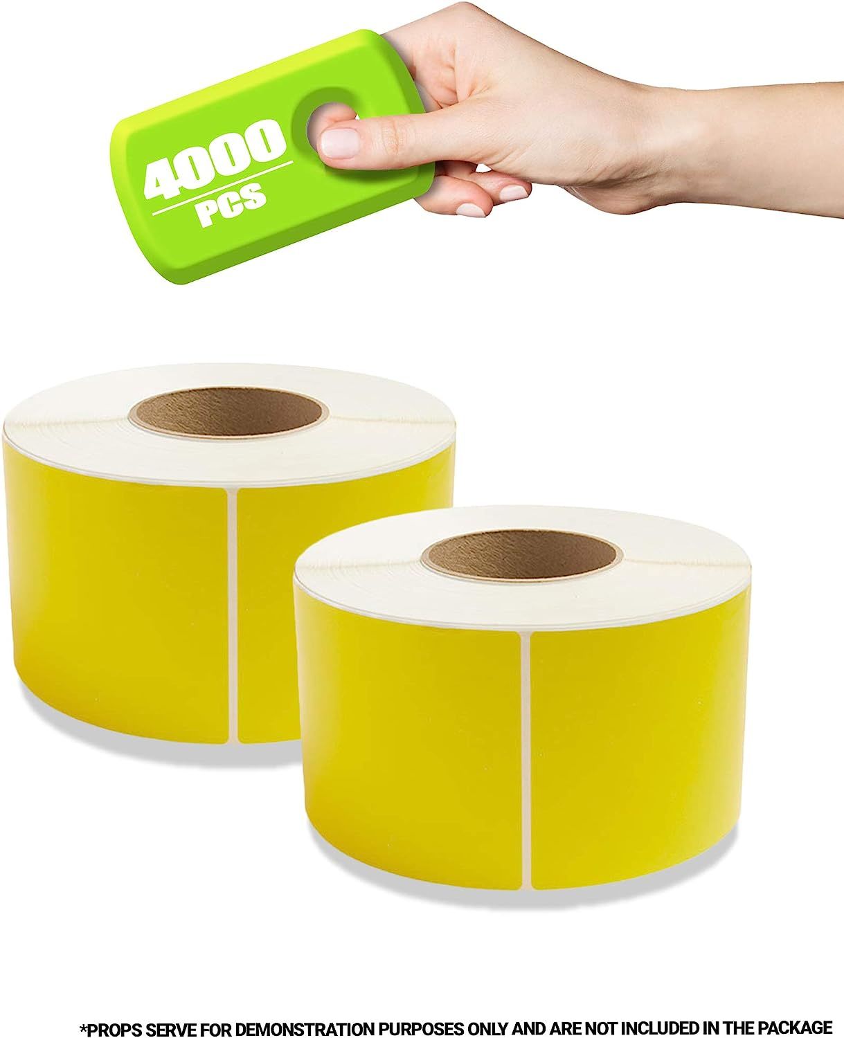 4000 Pack Direct Thermal Labels 4" x 6" Freezer Grade Yellow. Self-Adhesive Rolls. Mailing Postage. Printing Paper. Blank for Shipping; barcoding
