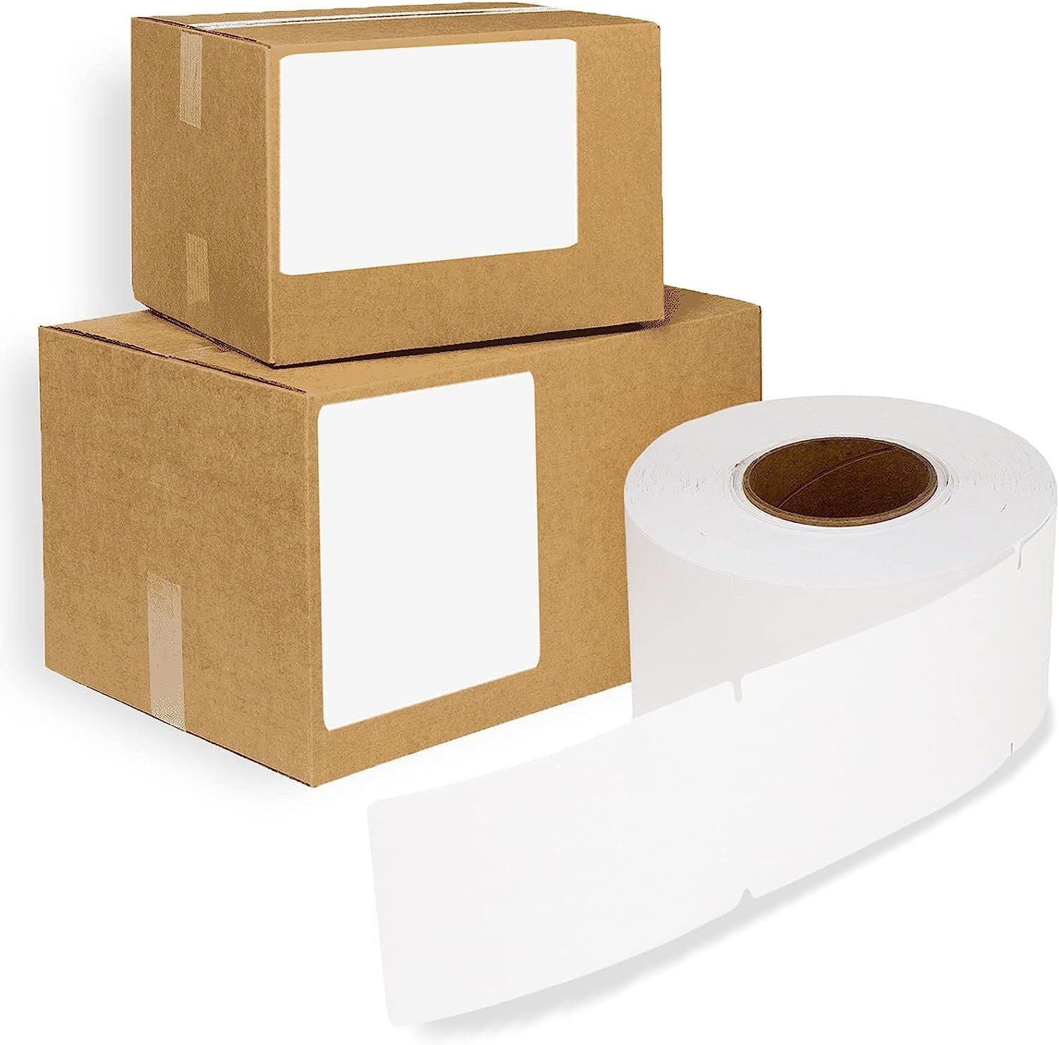 3000 Pack Thermal Transfer Tags 4" x 6.5". Perforated Self-Adhesive Rolls. Mailing Postage. Printing Paper. Blank for Shipping; Barcoding. Compatible 