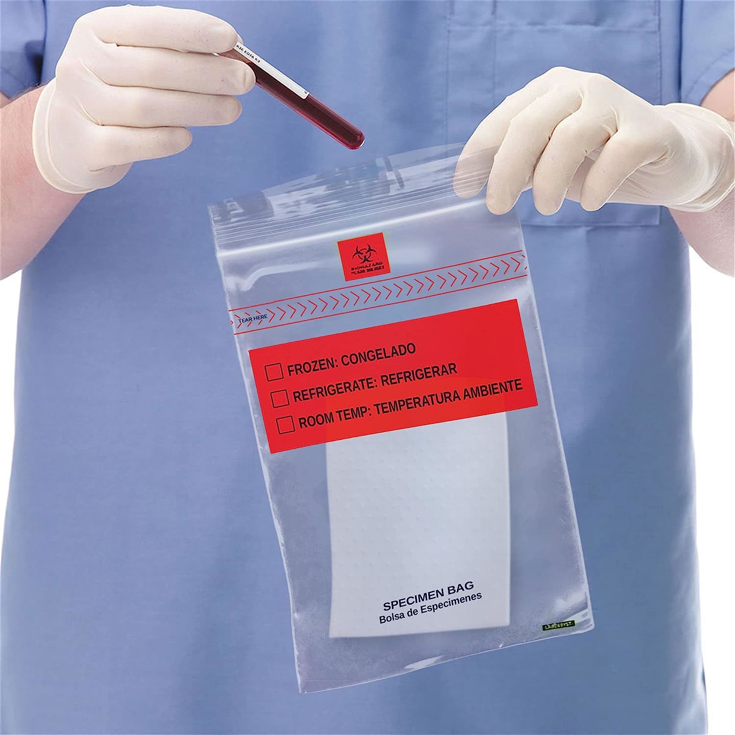 Pack of 1000 Specimen Transfer Bags 6 x 9. Low density polyethylene Printed Bags 6x9. Clear Plastic Bags 1.75 mil for Health needs. Great for Infirmar