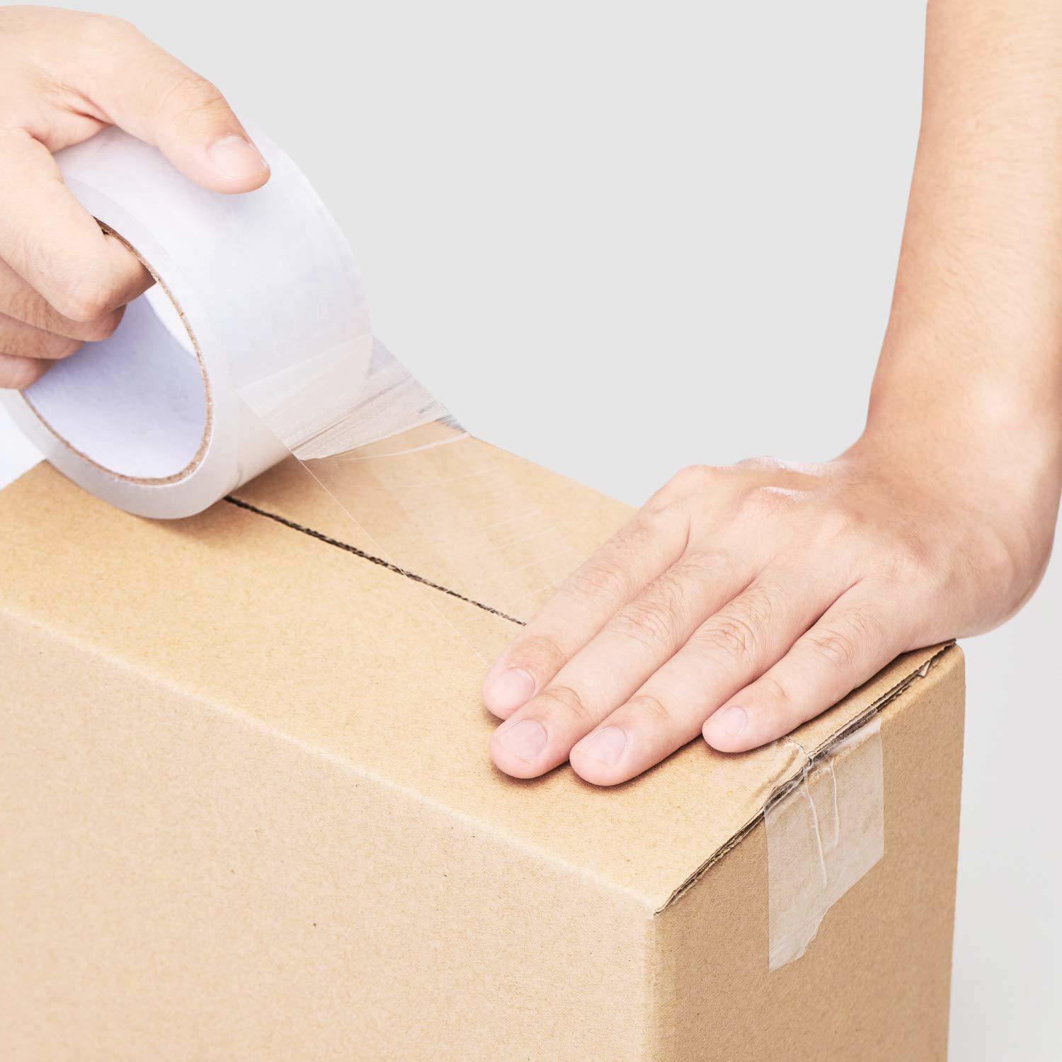 36 Rolls of Economical Clear Box Sealing Tape 2" x 110 yds. Thickness 2 Mil. Acrylic Carton Sealing Tape for Wrapping; Packing; Shipping; Moving Boxes