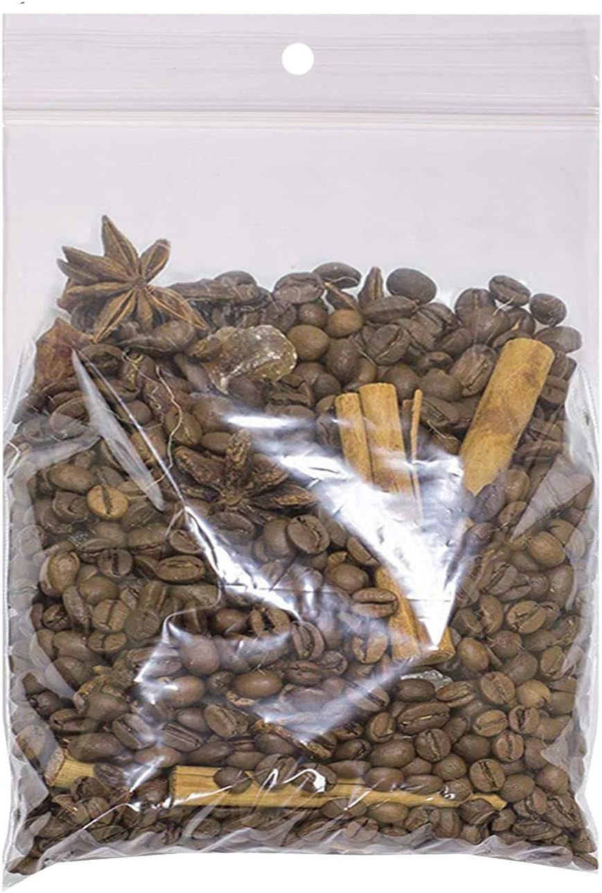 Pack of 500 Zipper Bags with Hang Hole; 12 x 15. Heavy Duty Polyethylene Bags 12x15. Thickness 4 mil. Seal Top Closure Bags. Plastic Poly Storage Bags
