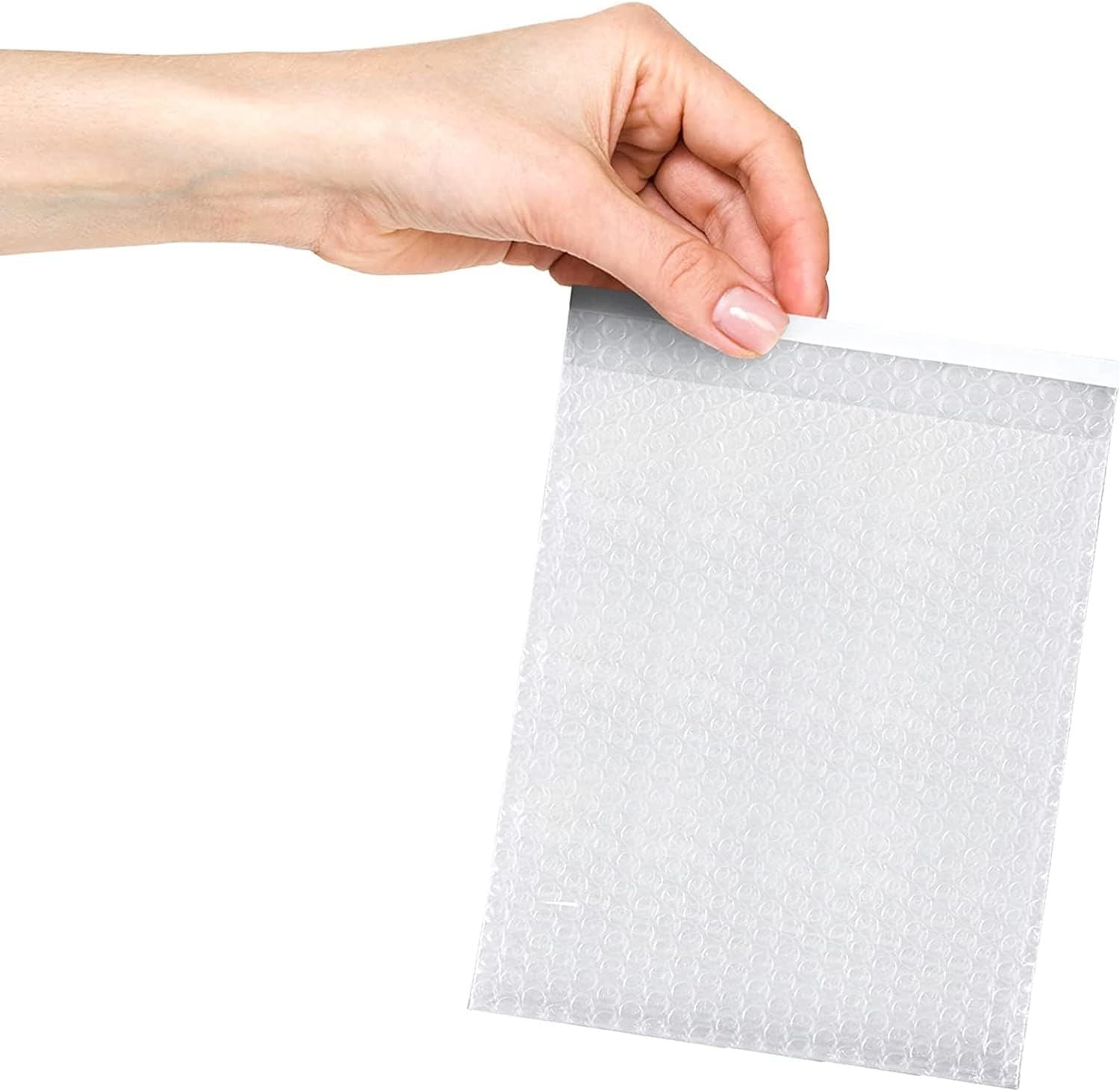 Clear Bubble Out Bags 6 x 8.5; Packaging Bubble Bags for Shipping Pack of 200; Polyethylene Self Seal Bubble Pouches; Bubble Packaging Bags with 3/16'