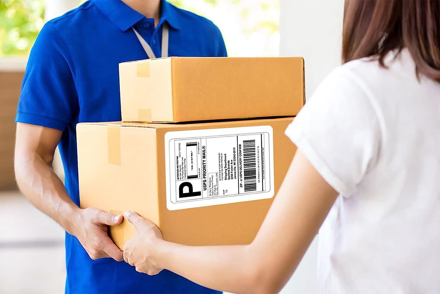 1000 Pack 8.5" x 11" - Laser Sheet Labels. Adhesive Sticks for Shipping and mailing