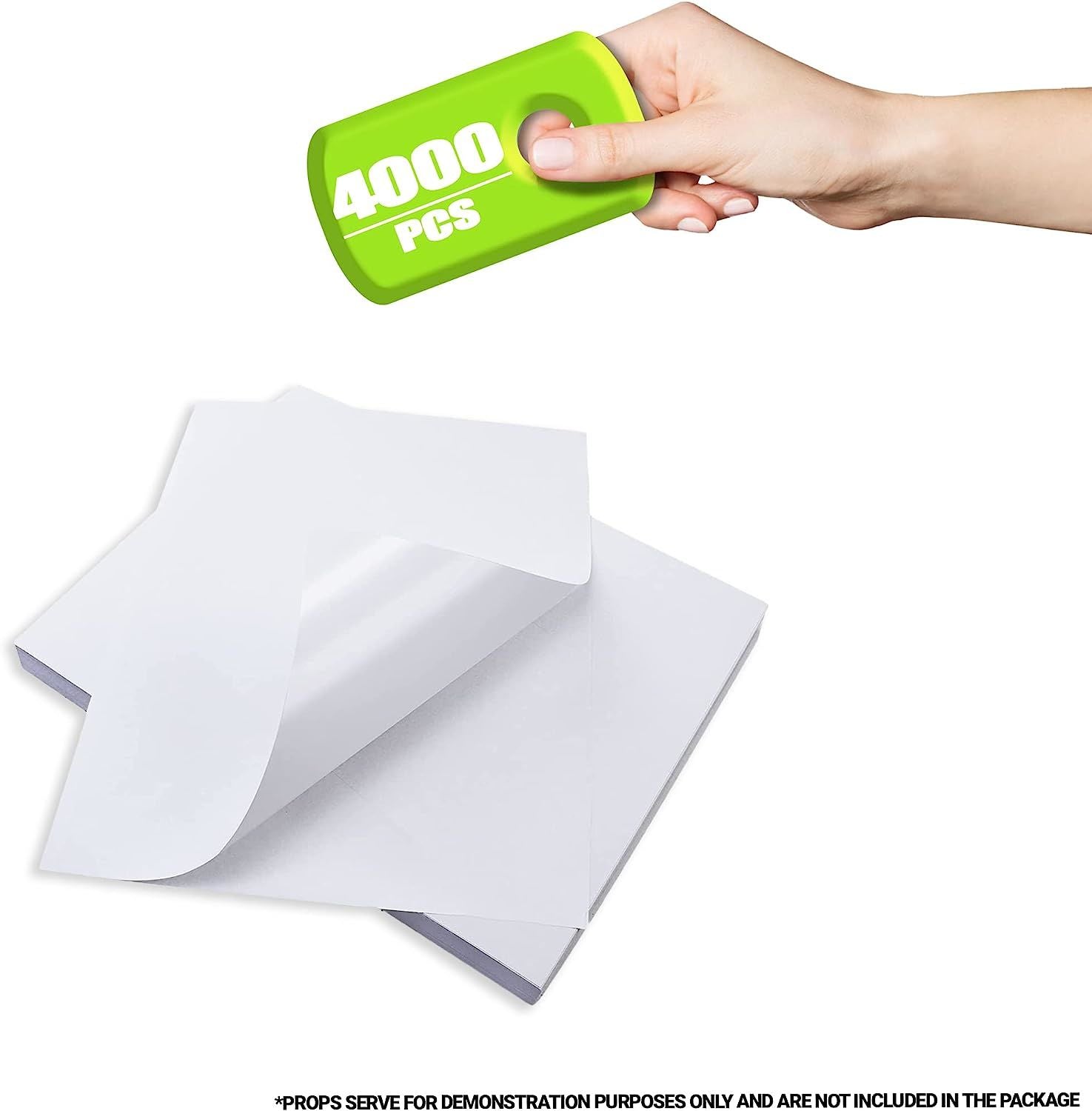 4000 Pack 4.25" x 5.5" - Laser Sheet Labels (4-Up). Adhesive Sticks for Shipping and mailing