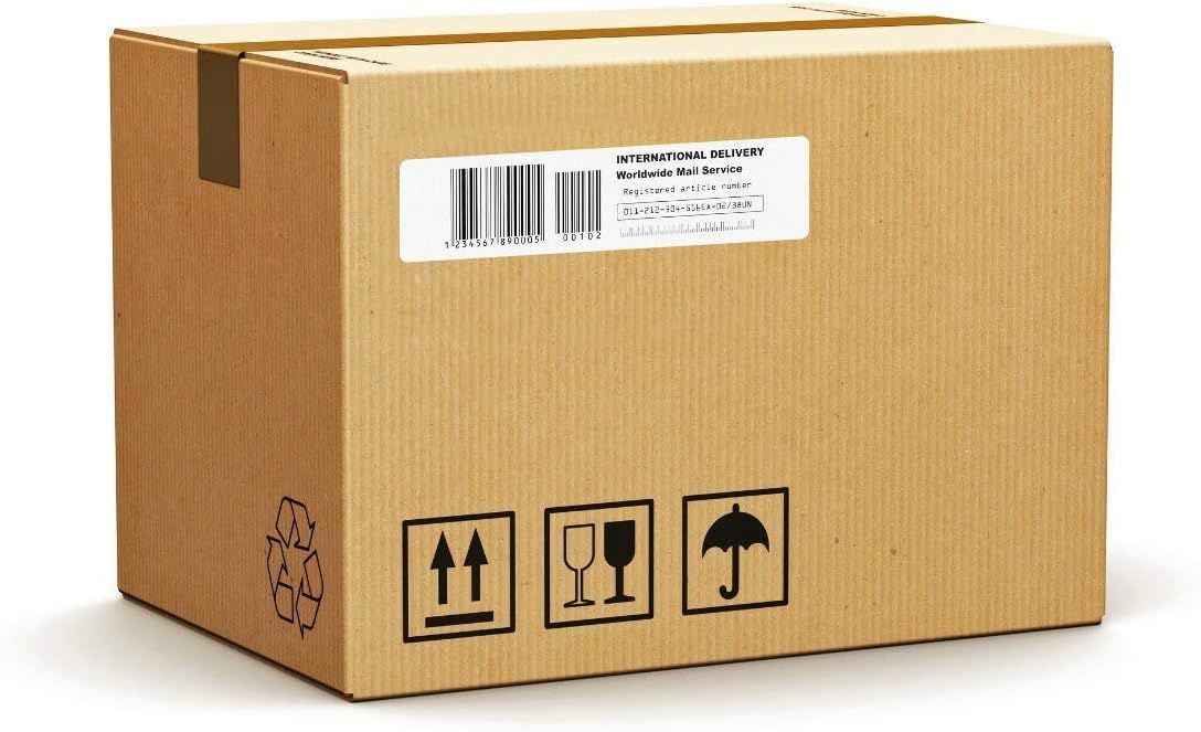 White Thermal Transfer Labels 4" x 1" Polypropylene. Pack of 21740 Perforated Thermal Shipping Labels with 3" core. Self-Adhesive Rolls. Mailing Print