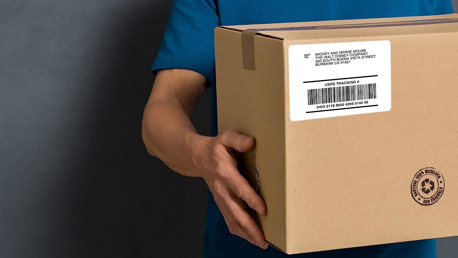 White Thermal Transfer Labels 4" x 3" Polypropylene. Pack of 7820 Perforated Thermal Shipping Labels with 3" core. Self-Adhesive Rolls. Mailing Printi