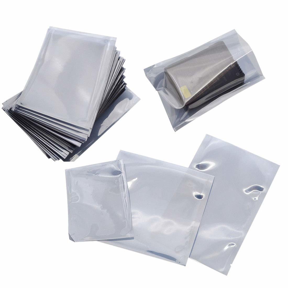 Pack of 200 Static Shielding Bags 18 x 18. Grey Electrostatic Bags 18x18. Open Ended Heat Sealable Bags. Transparent Material. Great for Electronical Sensitive Components.