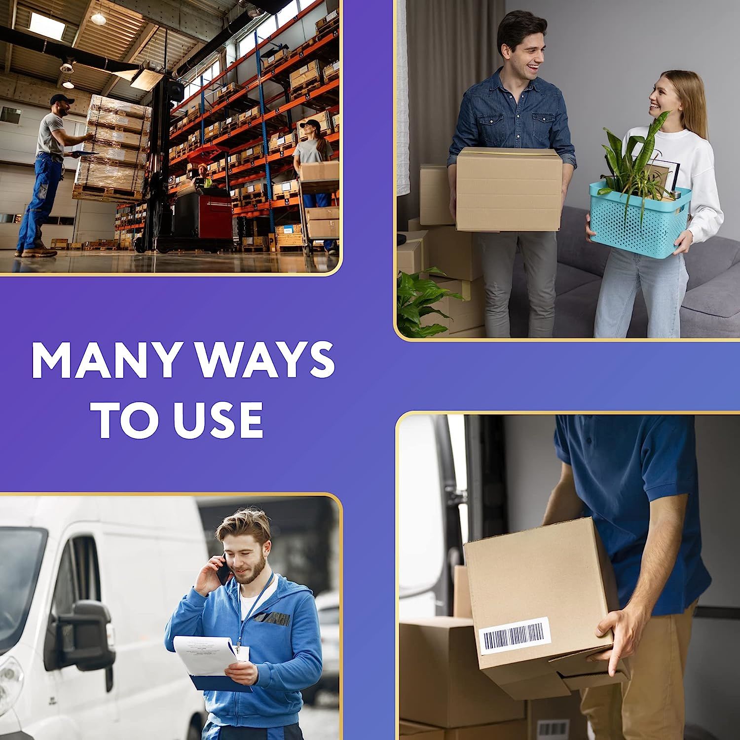 Pack of 10 White Reinforced Water Activated Tapes 3" x 450'. Gummed Tape for Corrugated Cartons. Kraft Box Tape with Permanent Adhesion. Paper Tape fo