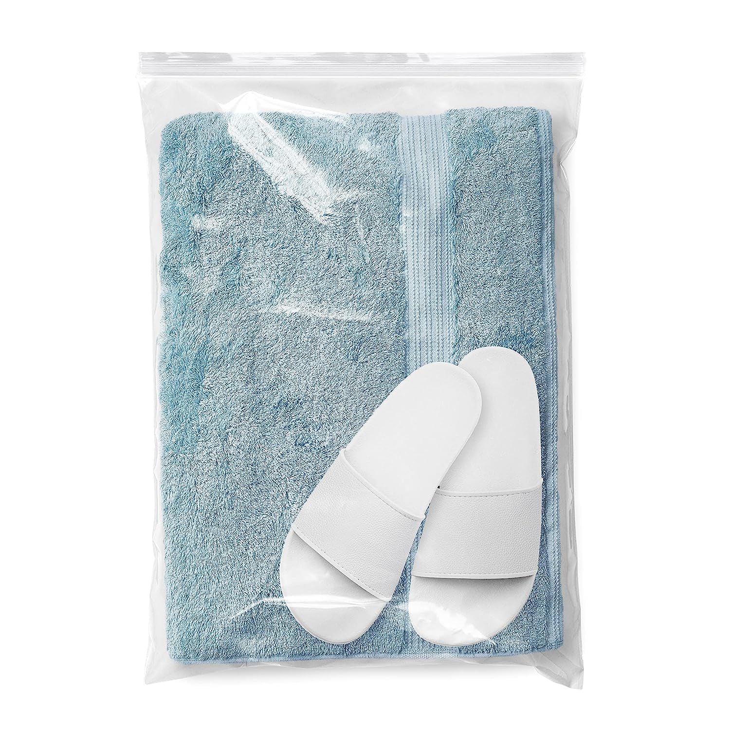 Pack of 500 Clear Zipper Bags 14 x 20. Seal Top Polyethylene Bags 14x20. Thickness 2 mil. Plastic Poly Bags for Packing and Storing. Ideal for Industrial; Food Service; Health Needs.