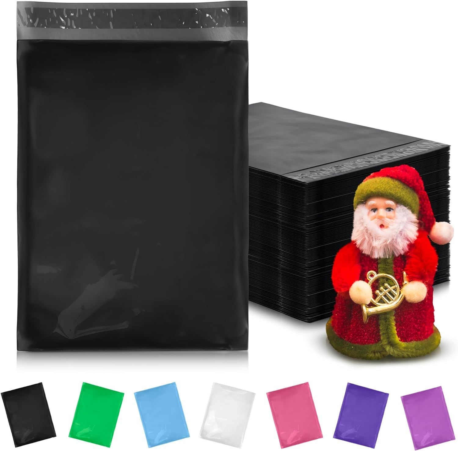 Black Poly Mailers 14.5" x 19"; Pack of 500 Waterproof Shipping Bags for Small Business; 2 mil Thick Tear-Resistant Poly Mailer Bag; Self-Sealing Plastic Mailing Bags for Clothes; Shoe Boxes