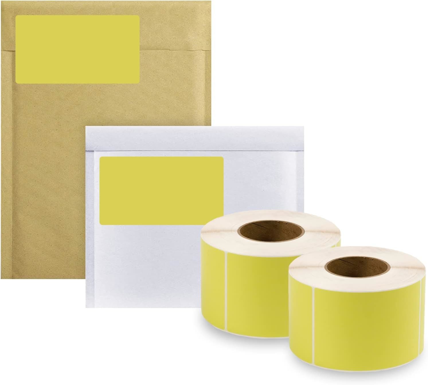 4000 Pack Chartreuse Thermal Transfer Labels 4" x 6" with 3" Core. Perforated Thermal Shipping Label. Self-adhesive Rolls. Mailing Postage Printing Ro