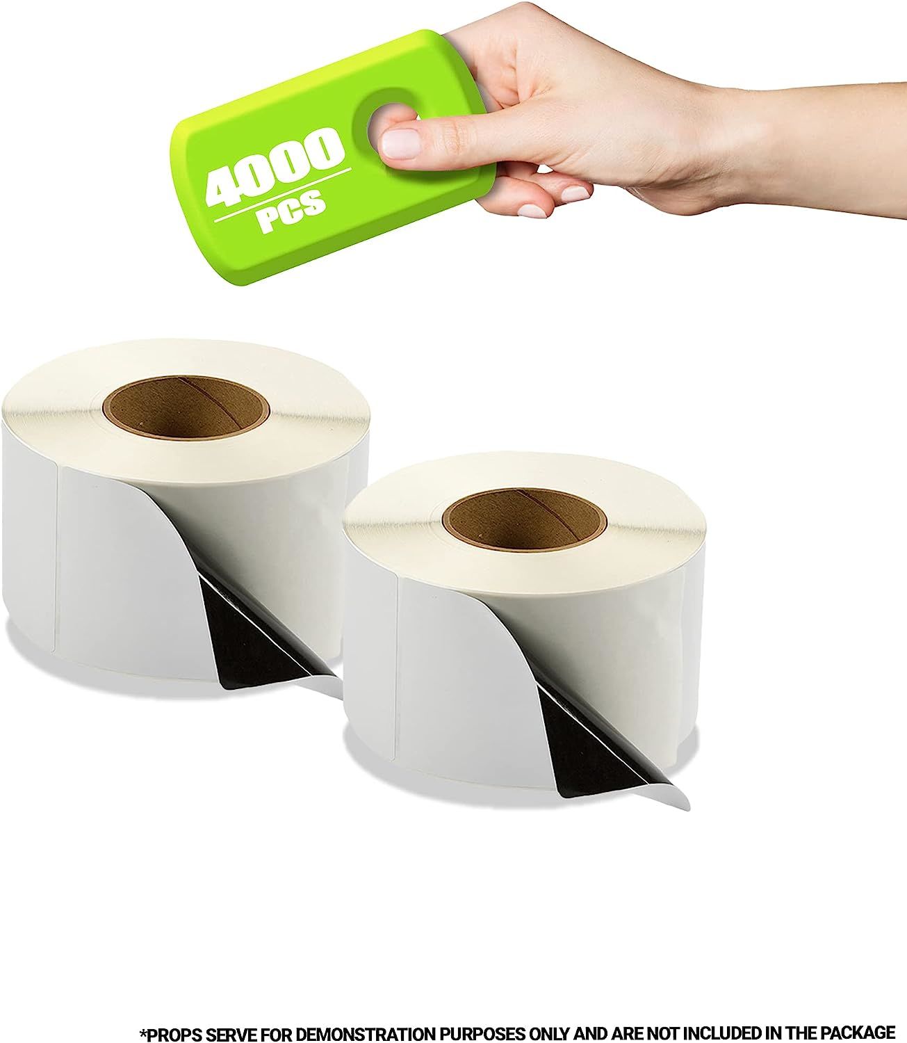 4000 Pack of White Block Out Thermal Transfer Labels 4" x 6" with 3" Core. Perforated Thermal Shipping Label. Self-adhesive Rolls. Mailing Printing Ro