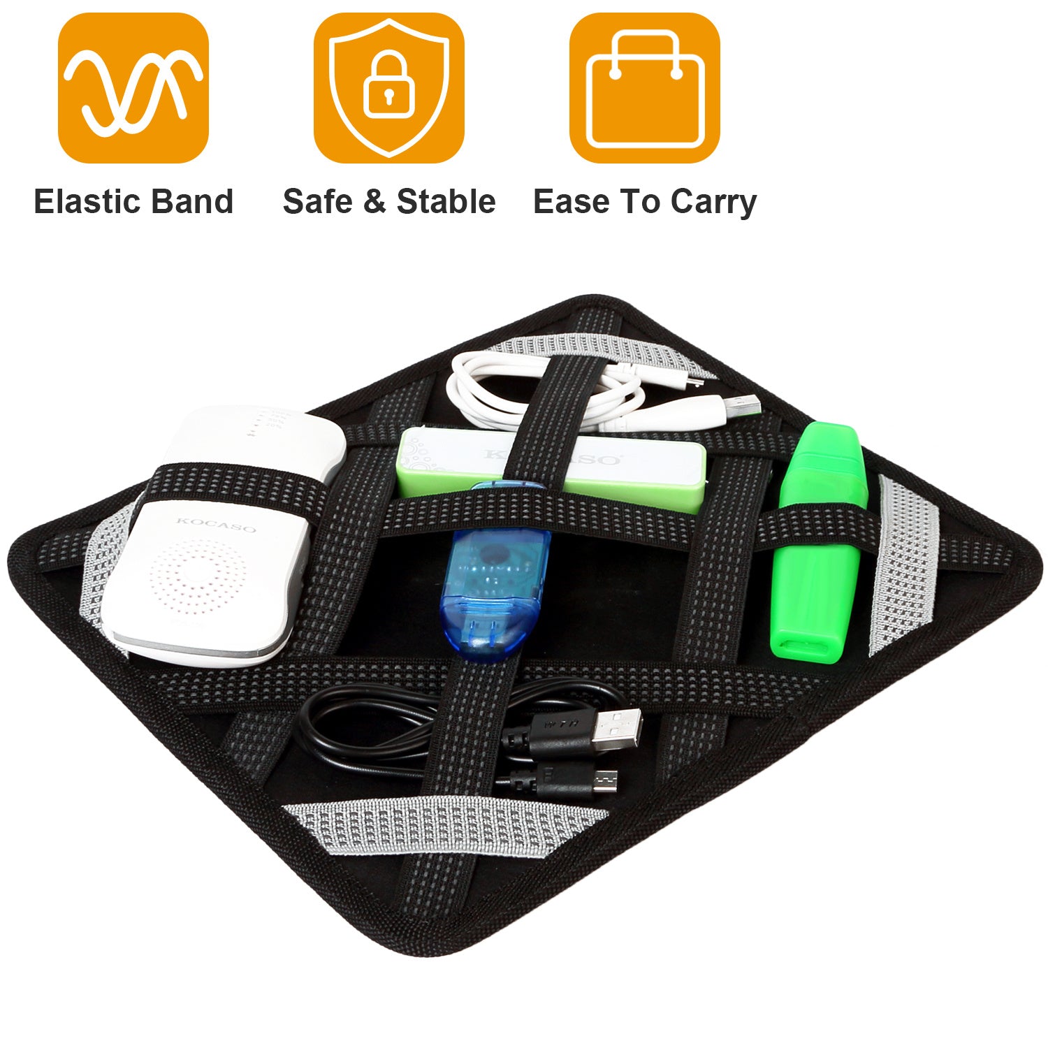 Tablet Case Organizer Elastic Band Tablet Sleeve For 9.7in Tablets with Double-sided Design