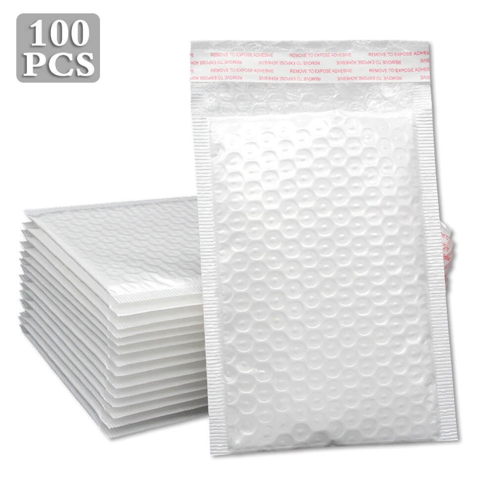 25/50/100Pc Any Size Bubble Lined Padded Envelopes Poly Mailers Self-Sealing