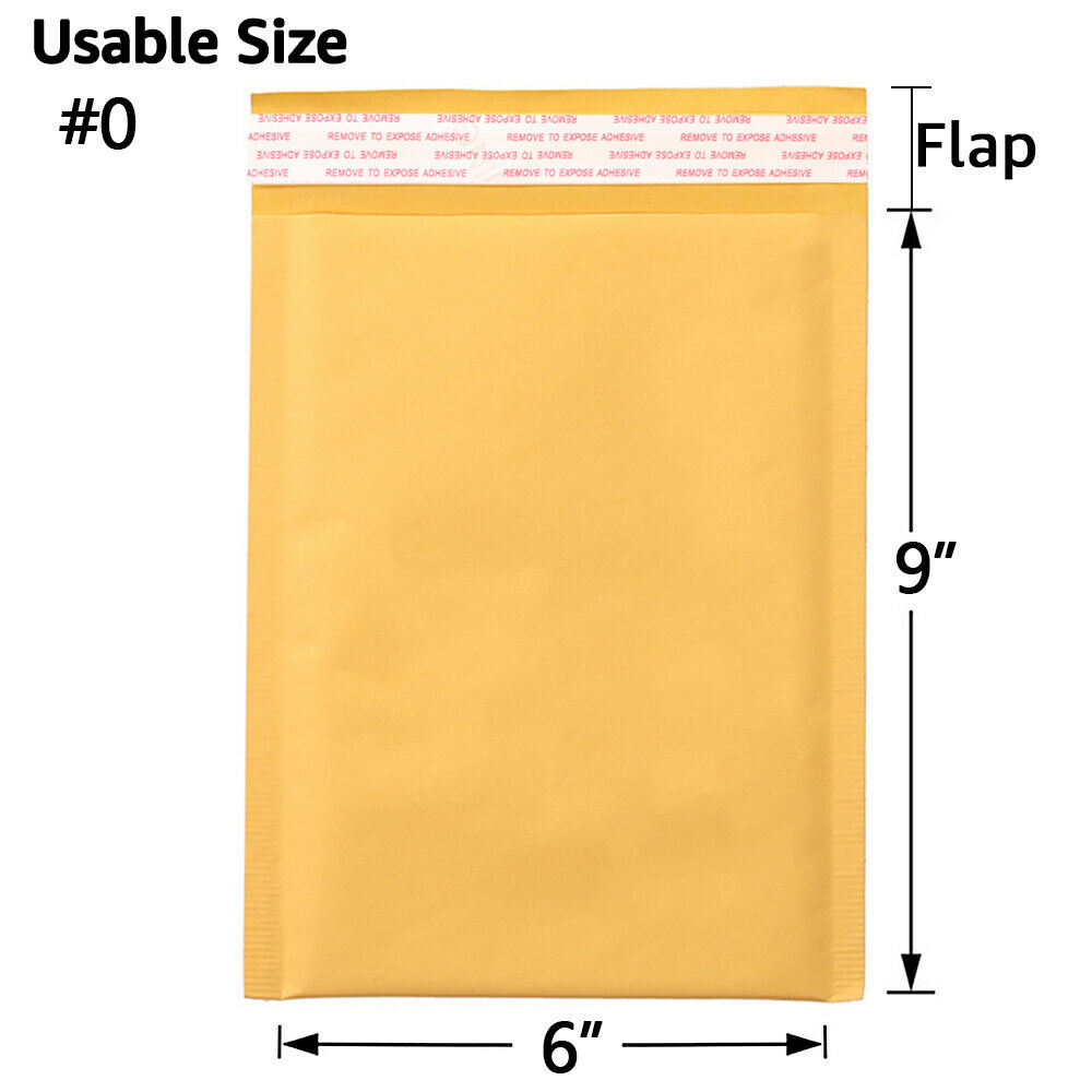 Kraft Bubble Mailers, Yellow Padded Envelope