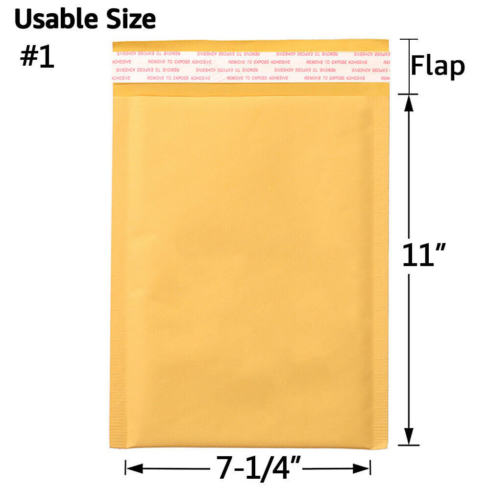 Kraft Bubble Mailers, Yellow Padded Envelope