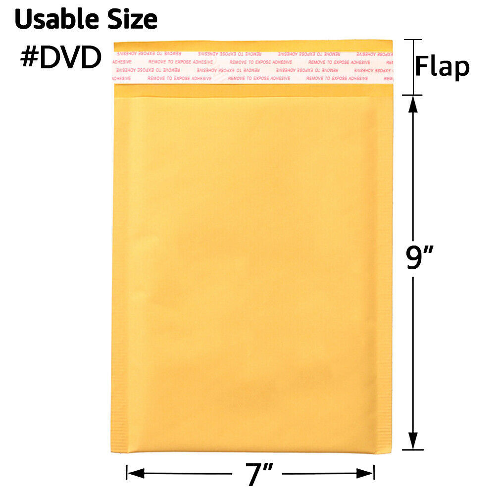 Kraft Bubble Mailers, Yellow Padded Envelope