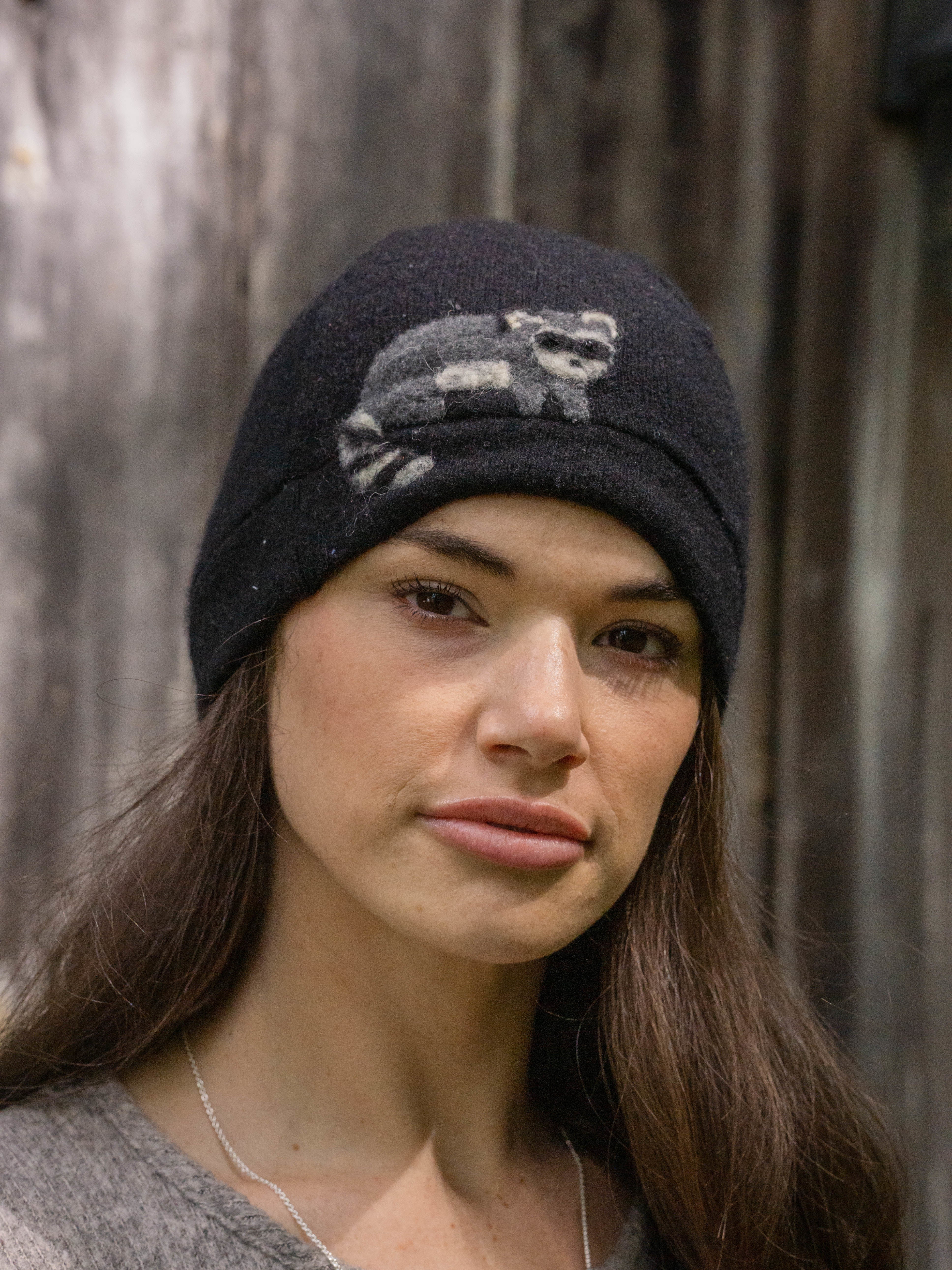 Raccoon Cashmere Hat