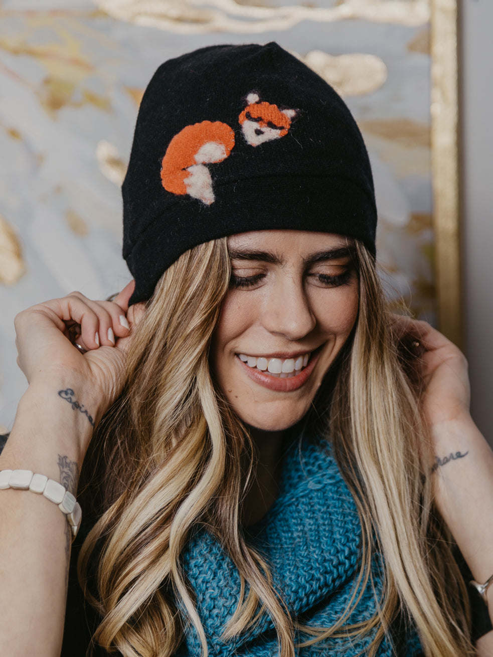 Sleeping Fox Cashmere Hat