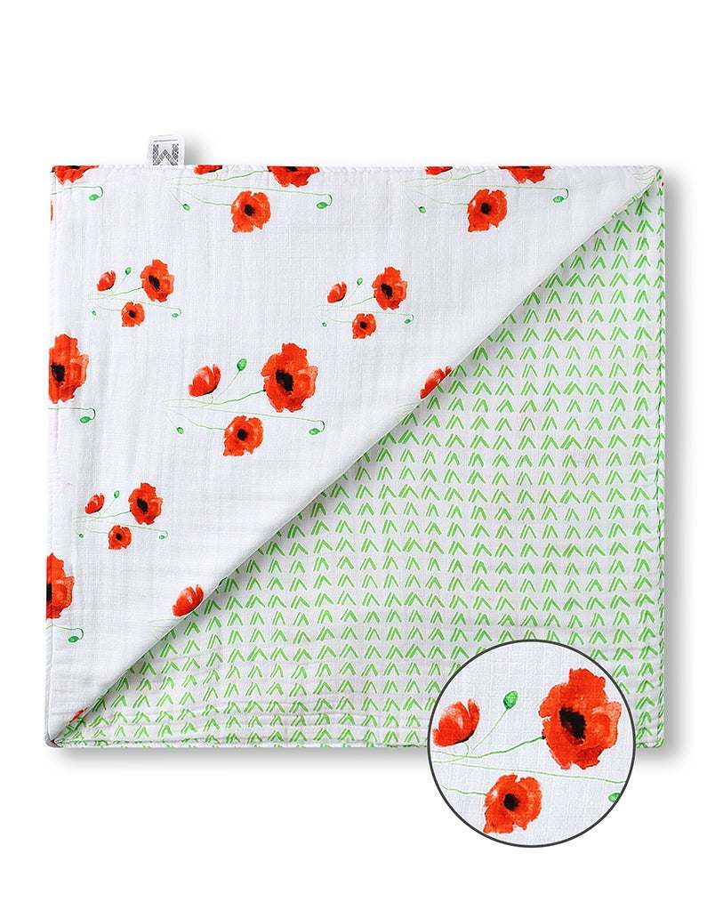 ORGANIC SNUG BLANKET - POPPY
