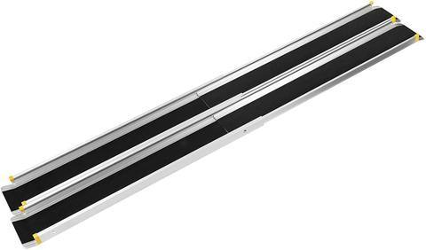 Bosonshop 7Ft Portable Wheelchair Ramp Aluminum(19LBS), Retractable, Lightweight, Skidproof PVC Carpeted, for Doorways, Stairs, Mobility Scooter, Porc