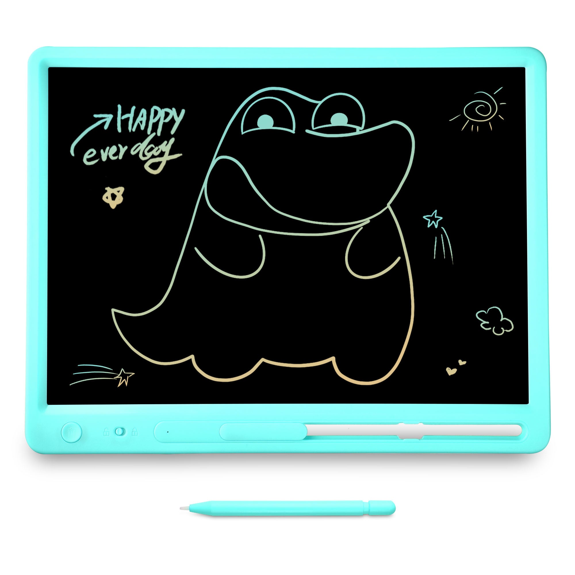 Writing Tablet 15 Inches Colorful Screen Drawing Pad, Doodle and Scribbler Boards for Toddler Kids, Electronic Educational Learning Toys for 3 - 12 Year Old Boys Girls