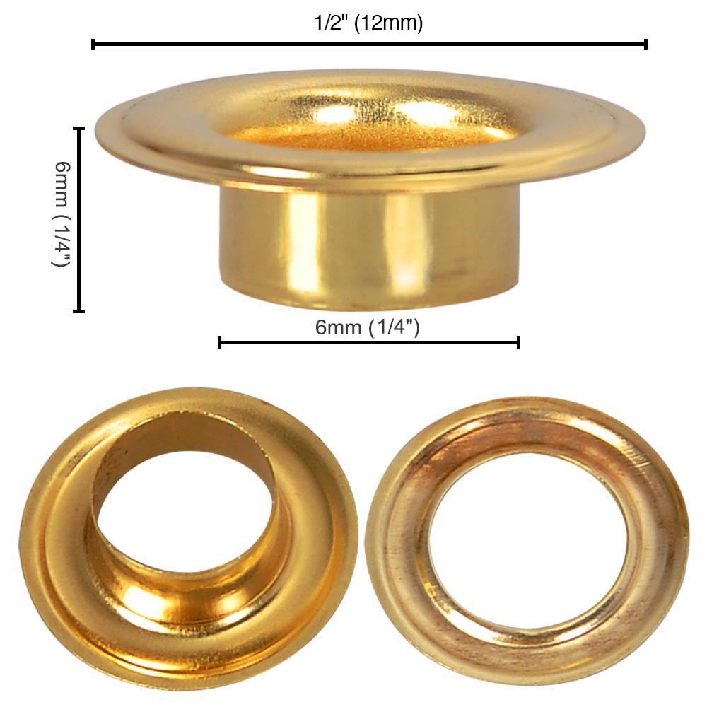2000pc #0 Brass Grommets