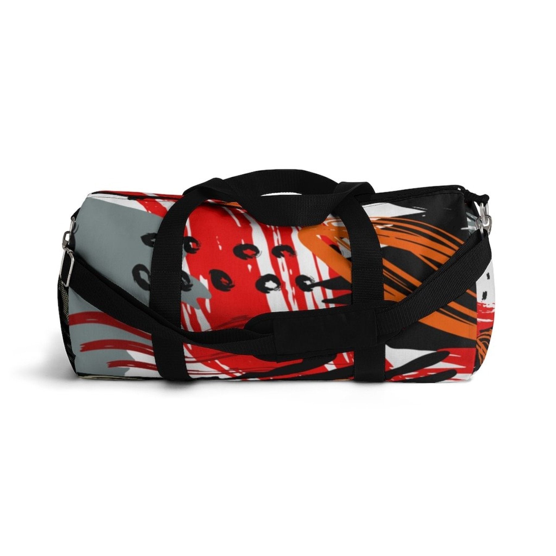 Duffel Bags, Black Red And Gray Abstract Style Bag