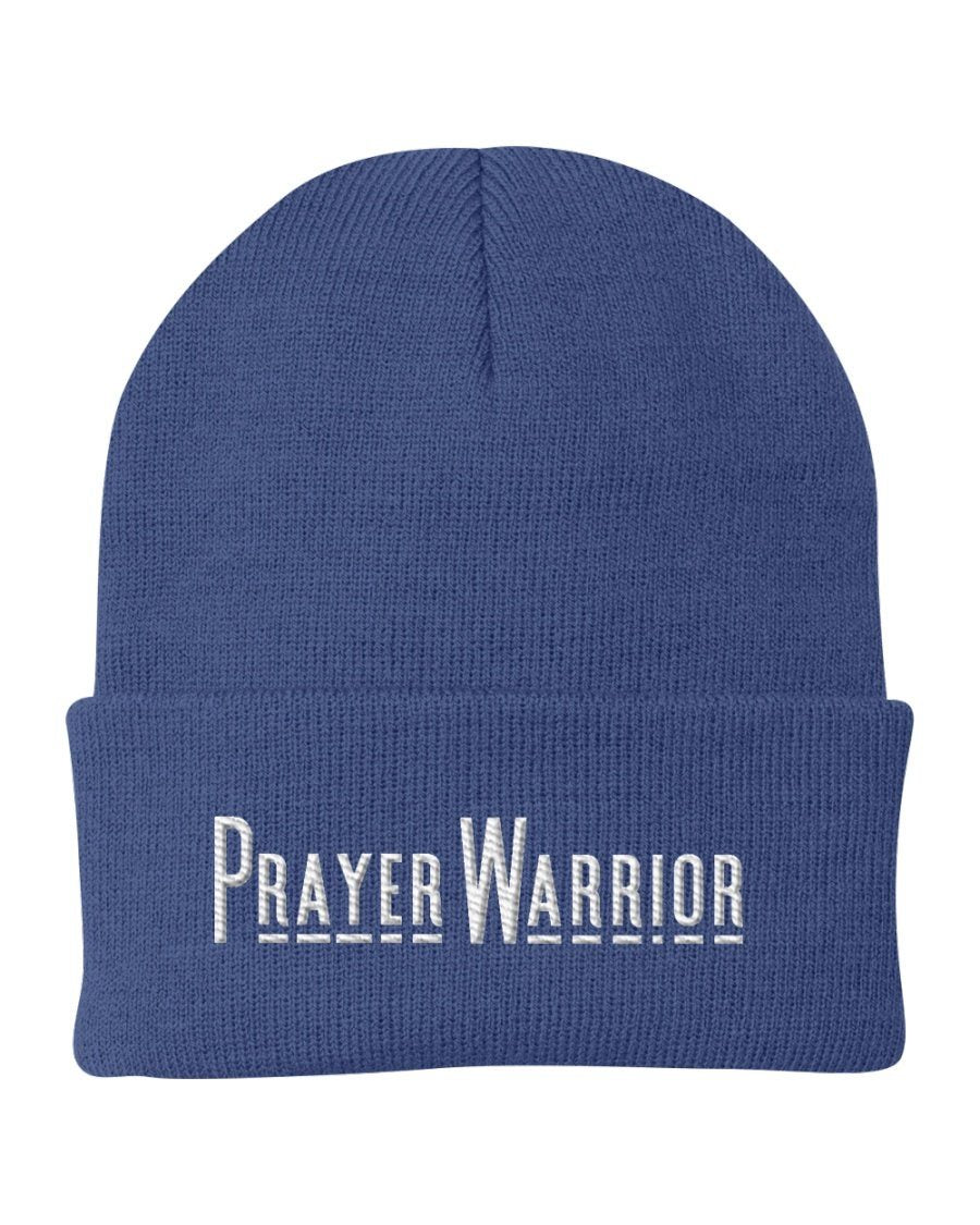 Beanie Knit Cap, Prayer Warrior Knox - Unisex / Embroidery / WT