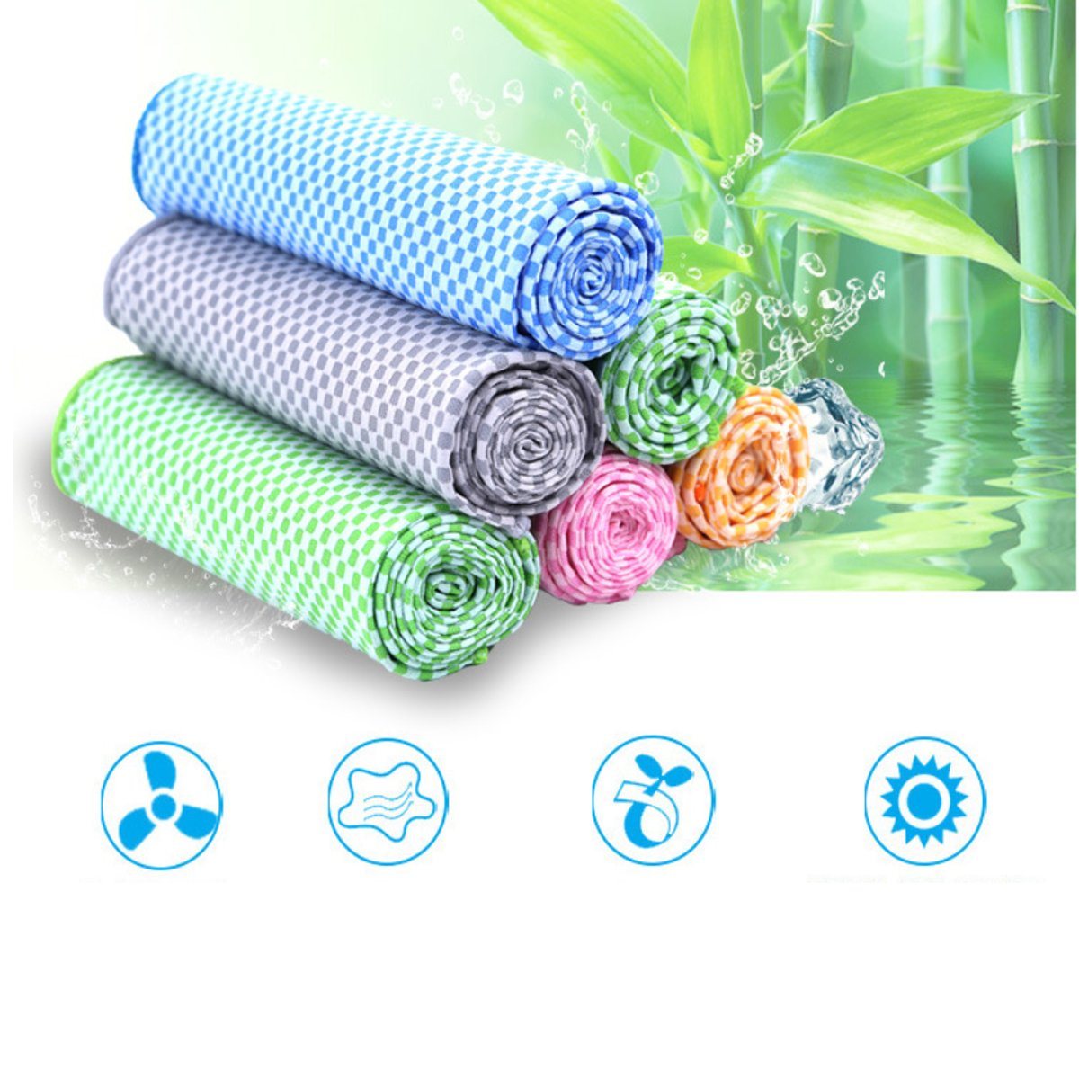 Natura Super Cool Bamboo Towel In A Bottle - 2 PK