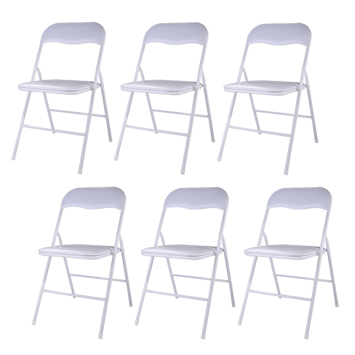 White/Black Plastic Folding Chair for Wedding Commercial Events Stackable Folding Chairs with Padded Cushion Seat