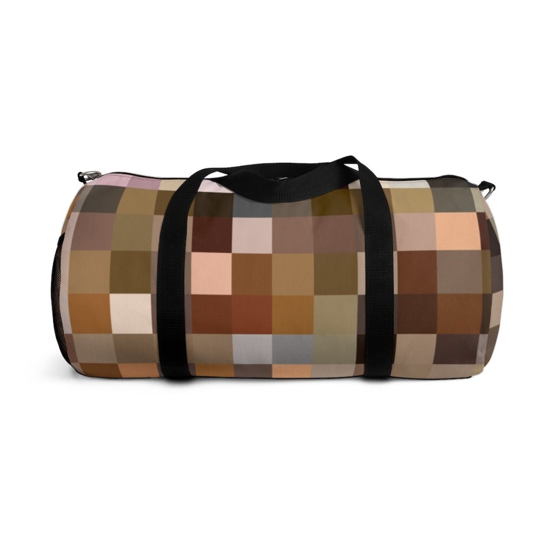 Duffel Bags, Multicolor Brown Block Style Bag