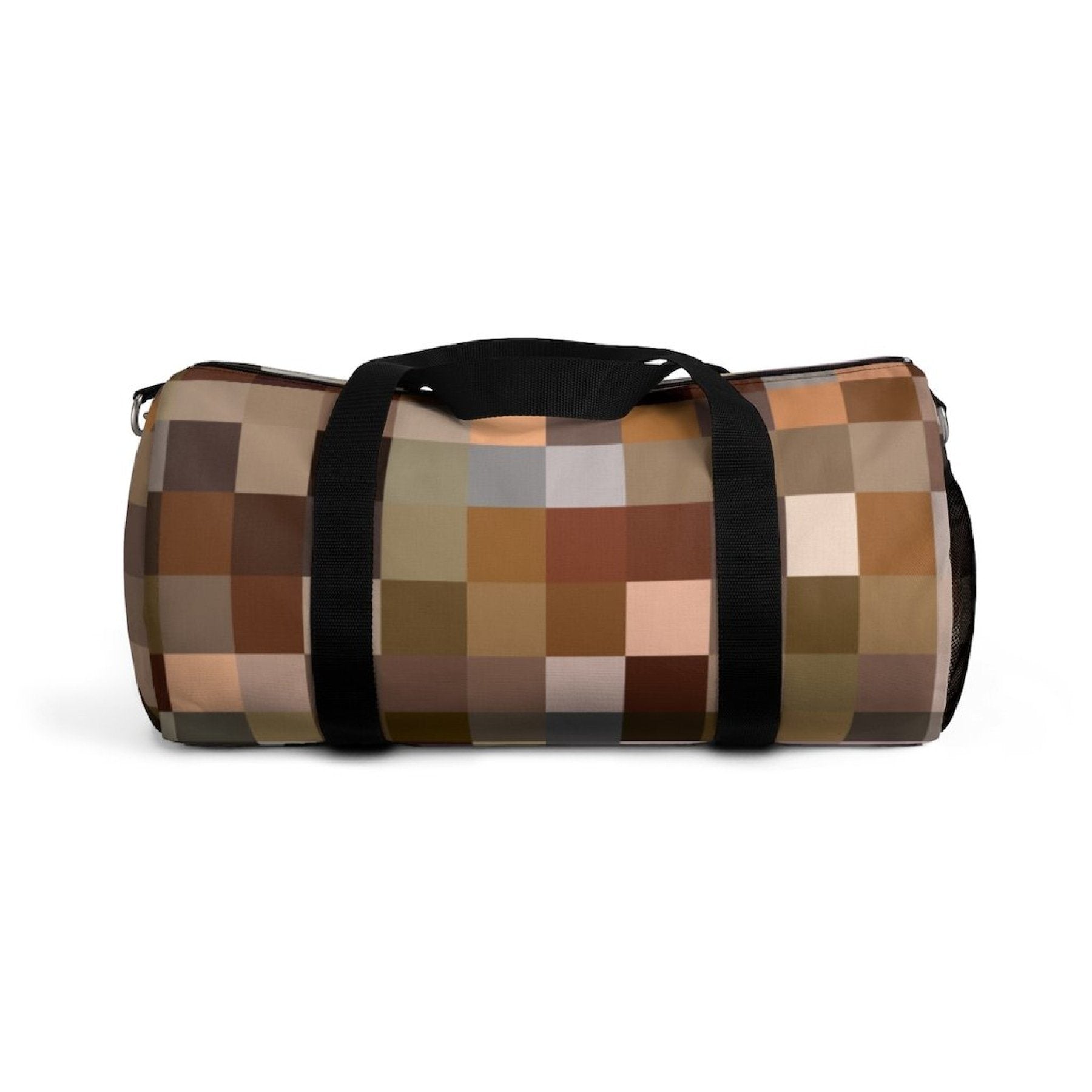 Duffel Bags, Multicolor Brown Block Style Bag