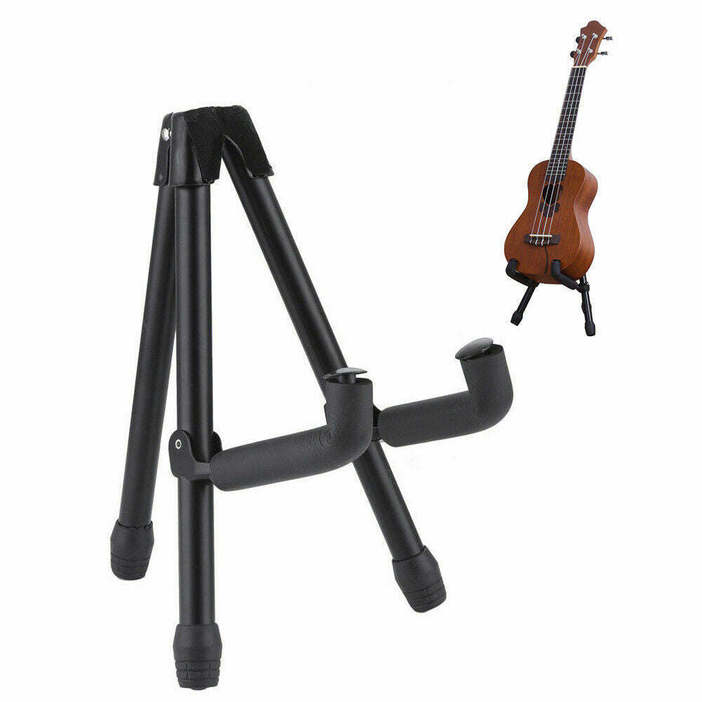 Acoustic Electric Guitar Stand Folding A-Frame Bass Holder Padded Arms Non-slip