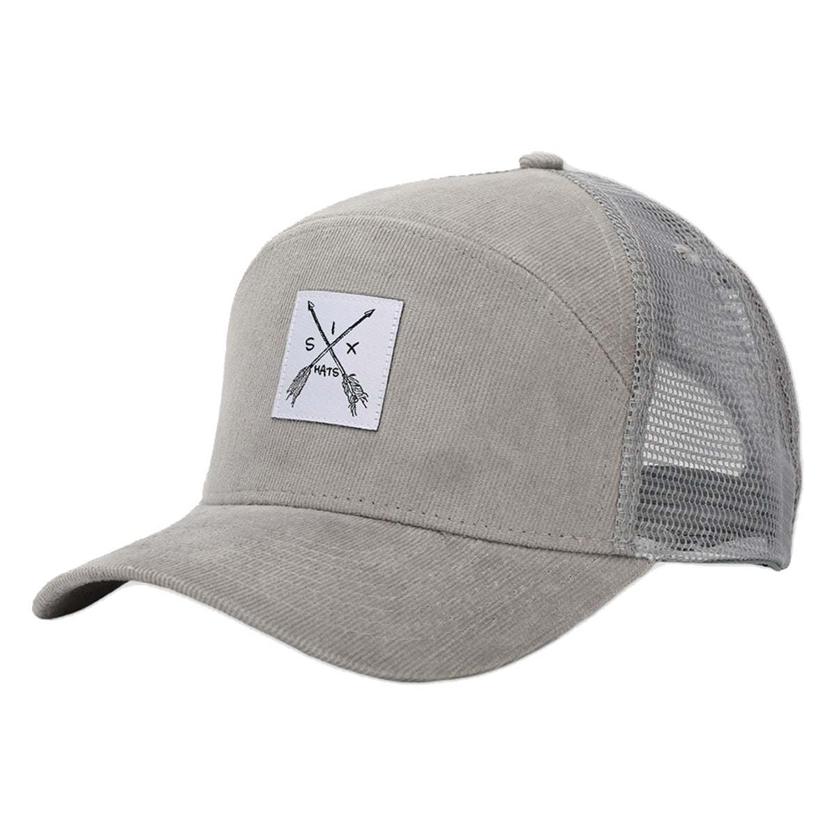 Grey Corduroy Arrow Snapback