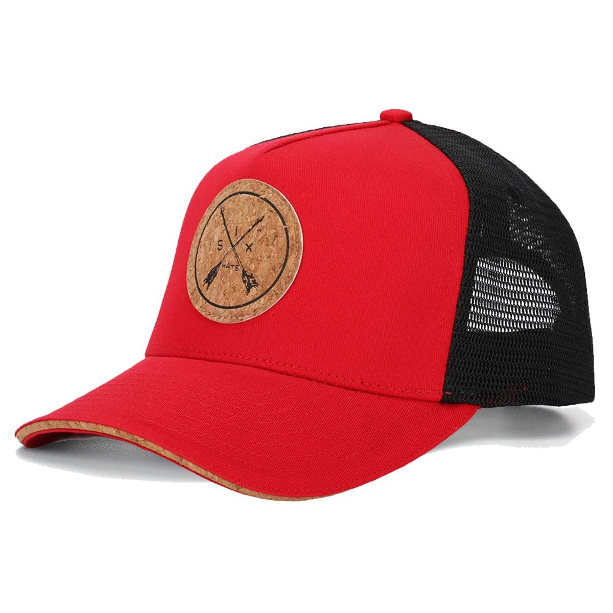 Red & Black Mesh Arrow Snapback