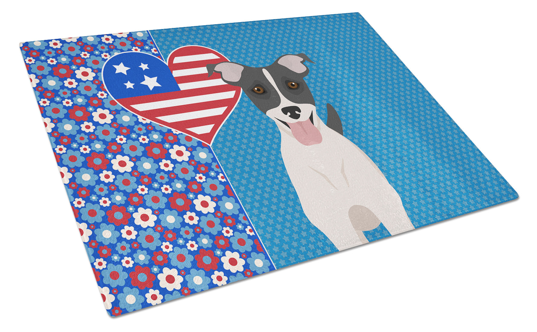 Black White Smooth Jack Russell Terrier USA American Glass Cutting Board Decorative Tempered Glass Kitchen Cutting and Serving Board Large Size Chopping Board