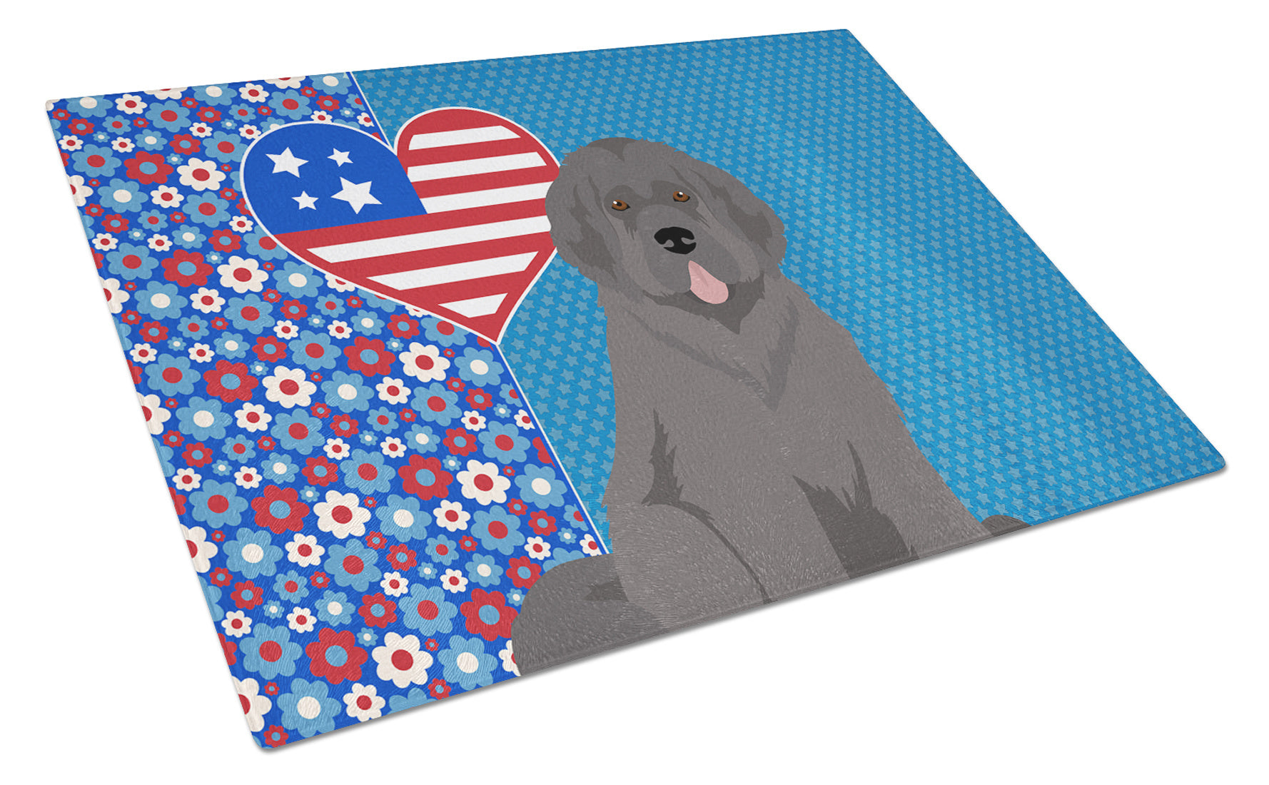 Grey Newfoundland USA American Glass Cutting Board Decorative Tempered Glass Kitchen Cutting and Serving Board Large Size Chopping Board