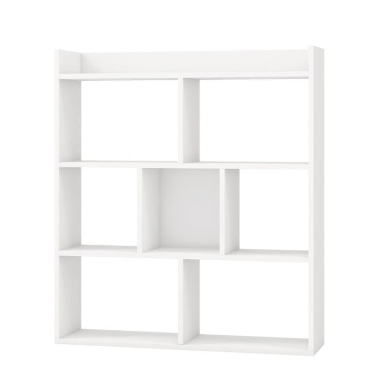 Open-back Bookshelf with 7 Cubes for Living Room