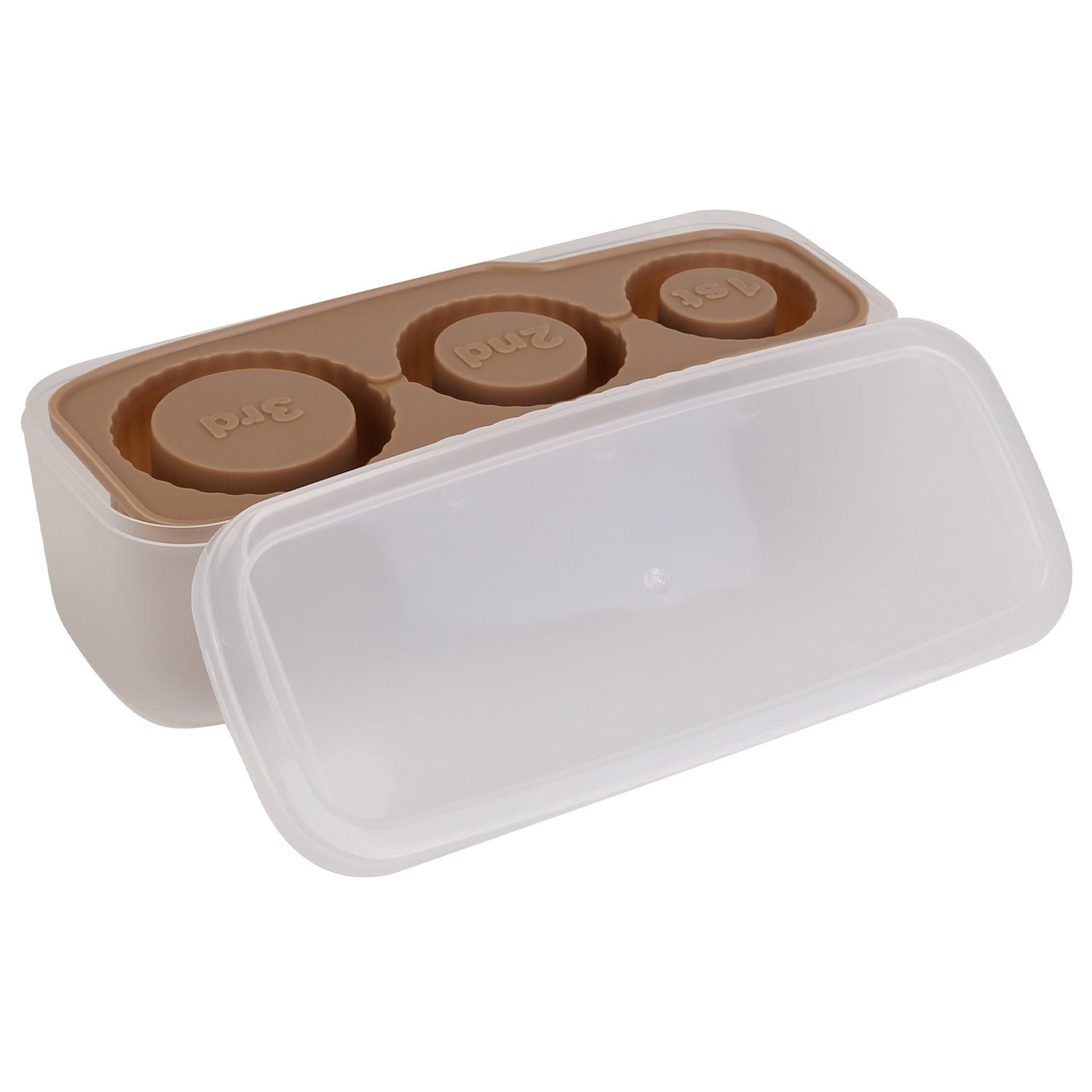 Ice Cube Tray Fit For 20OZ/30OZ/40OZ Stanley Cup Easy Release Silicone Hallow Cylinder Tumbler Ice Cube Mold With Lid And Bin for Iced Juice Whiskey Cocktails Coffee Drinks