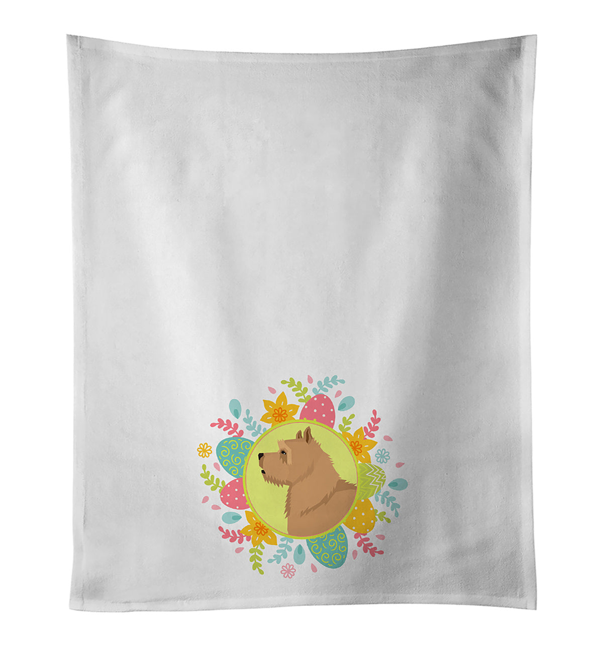 NEW Norwich Terrier Easter Kitchen Towel Set of 2 White Dish Towels Decorative Bathroom Hand towel for Hand, Face, Hair, Yoga, Tea, Dishcloth, 19 X 28", White