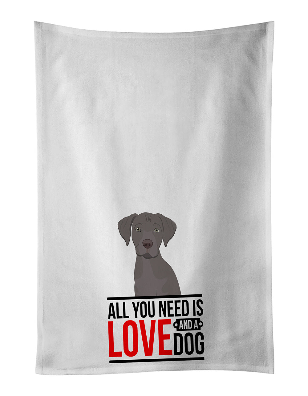 NEW Labrador Retriever Gray Puppy Kitchen Towel Set of 2 White Dish Towels Decorative Bathroom Hand towel for Hand, Face, Hair, Yoga, Tea, Dishcloth, 19 X 28", White