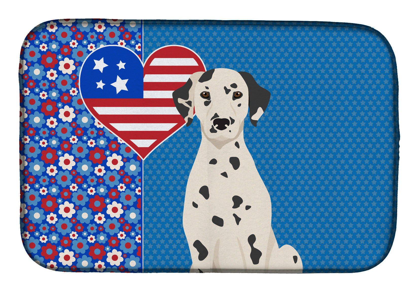 Dalmatian USA American Dish Drying Mat Absorbent Dish Drying Mat Pad for Kitchen Counter Dish Drainer Mat for Countertop, 14 x 21", Multicolor